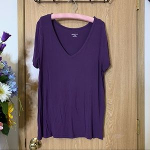 Merona Purple V-neck shirt XL
